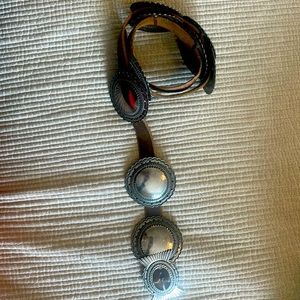 Vintage concha belt, they sell for thousands online. Made by Navajo silversmith